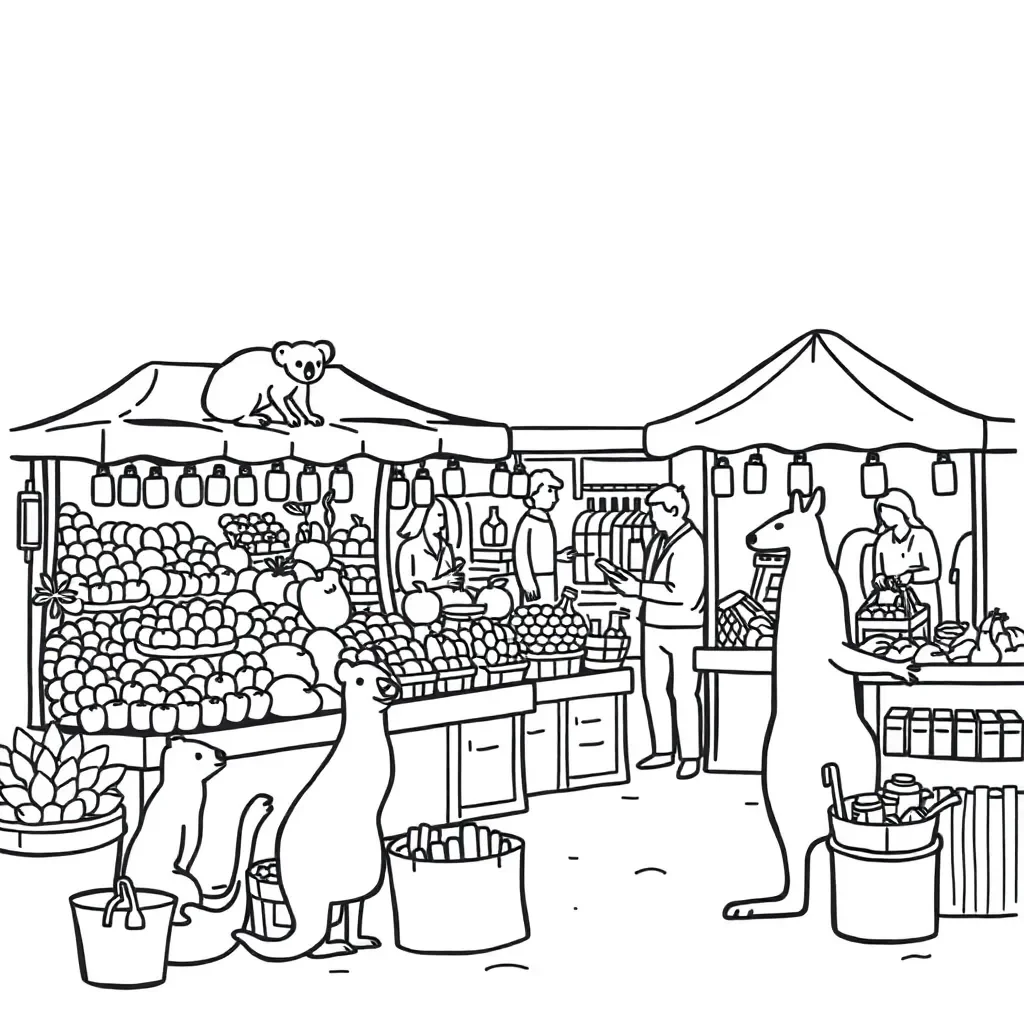 Market economics illustration