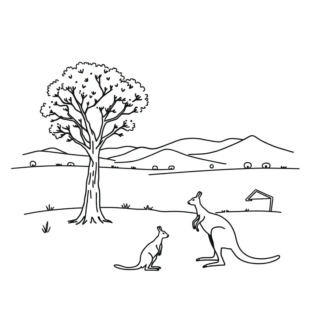Book and map illustration