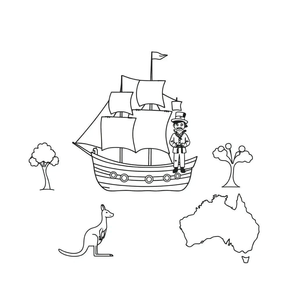 First Fleet ship illustration