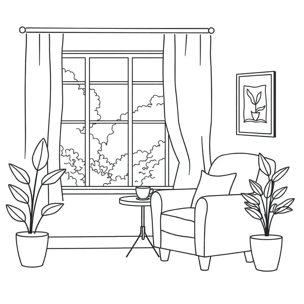 Letter writing illustration