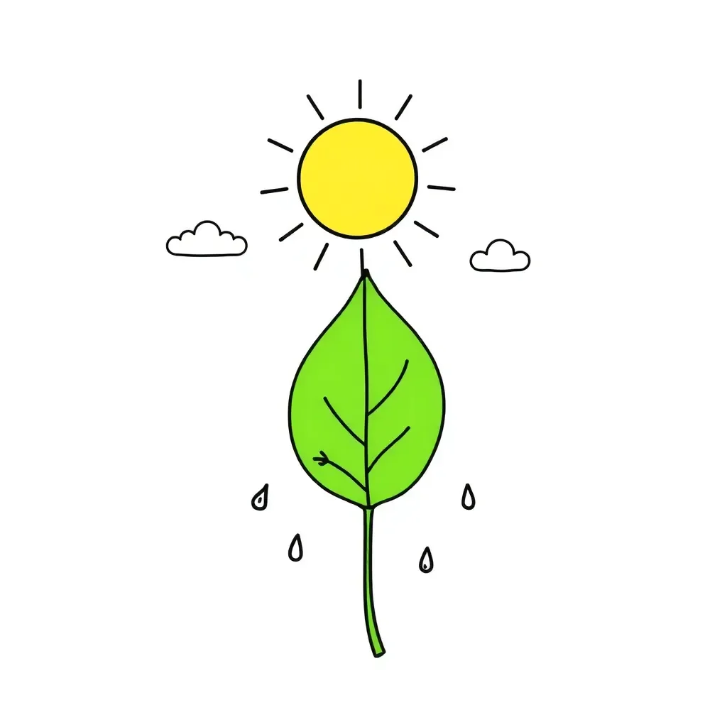 Leaf and sunlight illustration