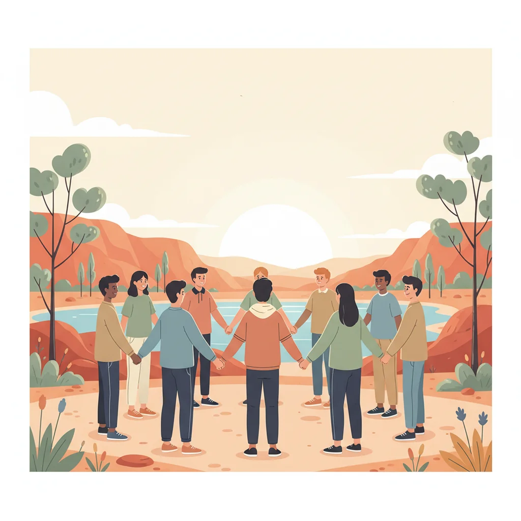 Diverse group of students working together