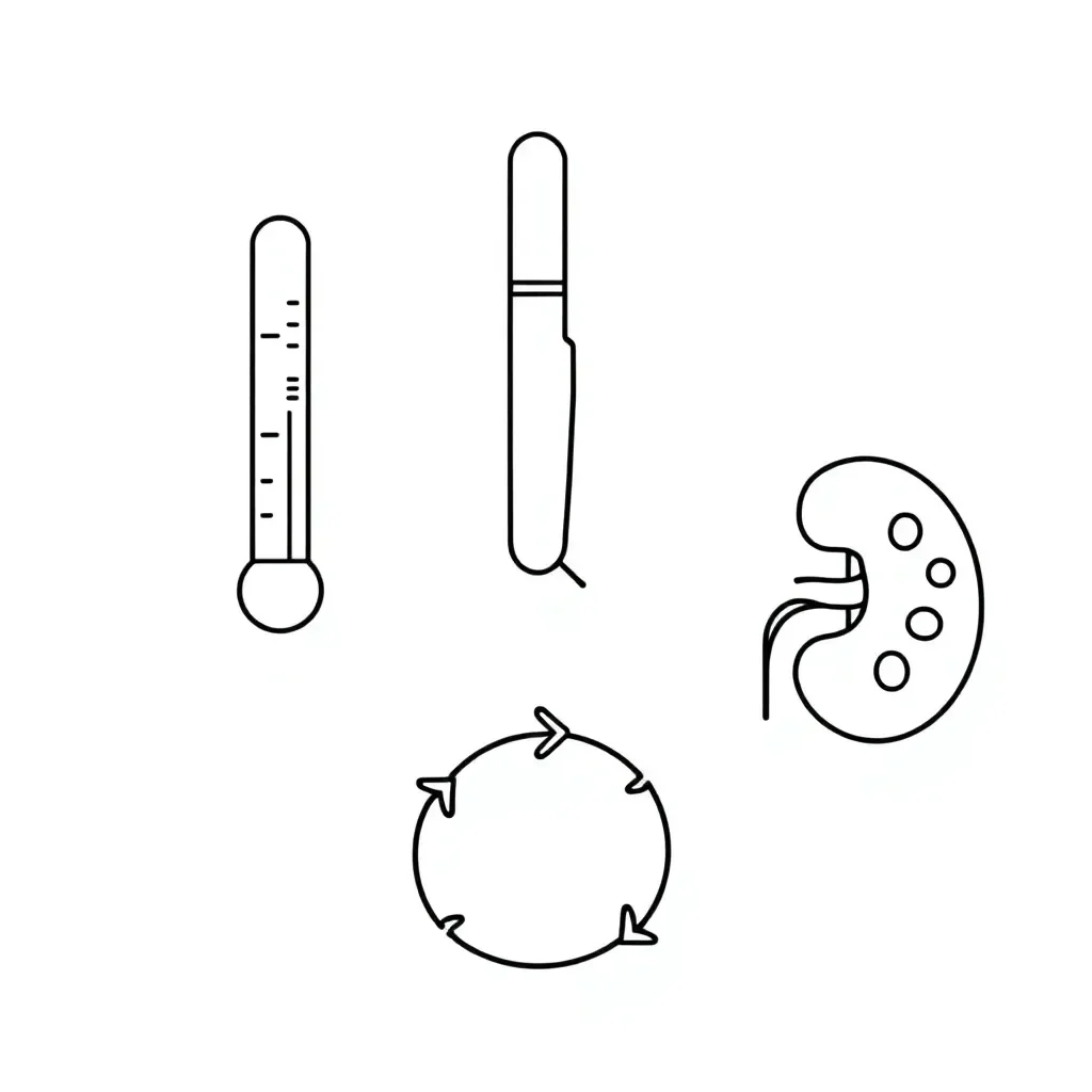 Human body temperature regulation diagram