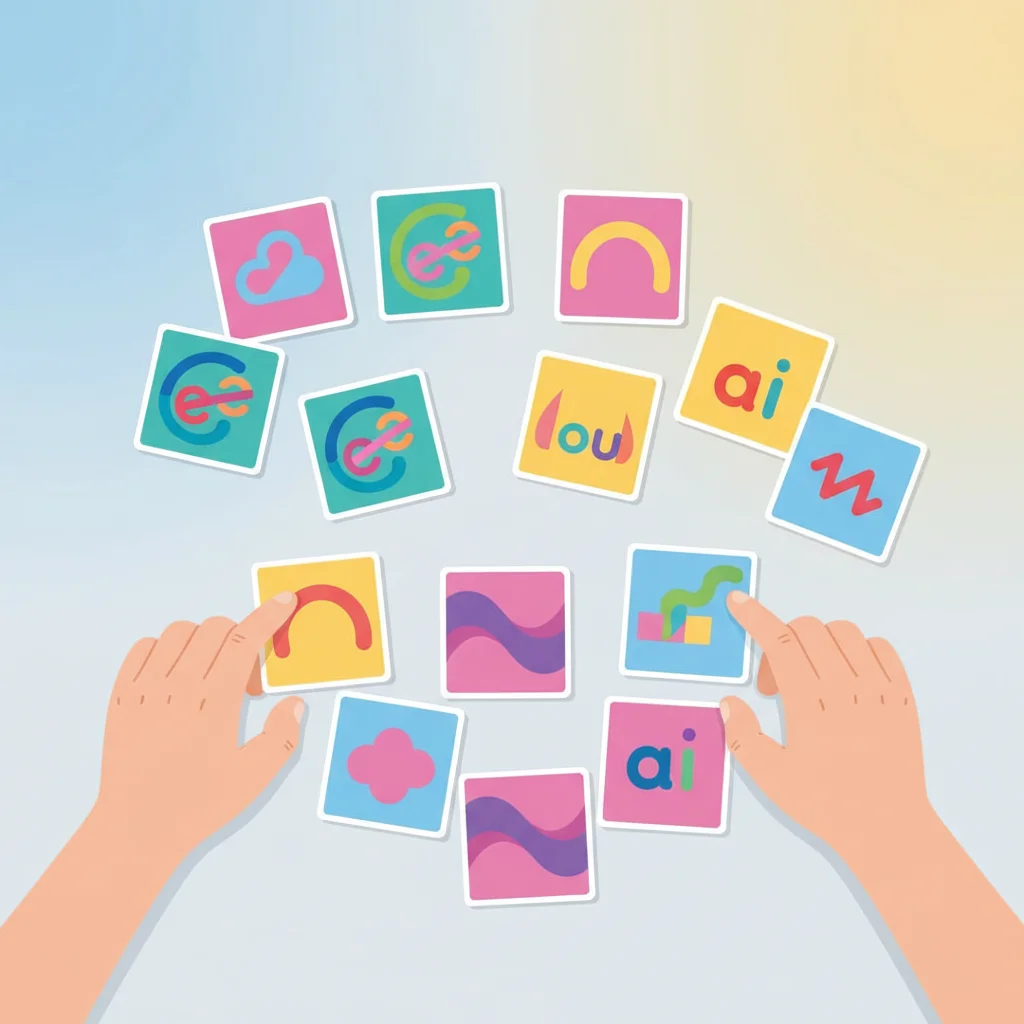 Vowel Team Memory Game
