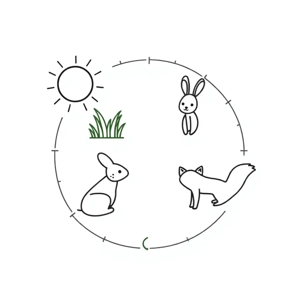 Food chain illustration