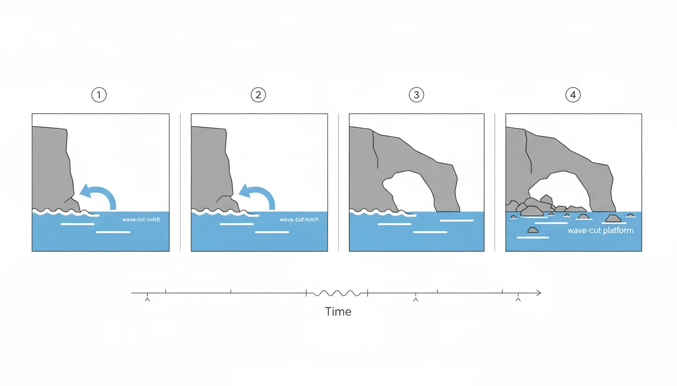 Formation of Coastal Landforms Timeline
