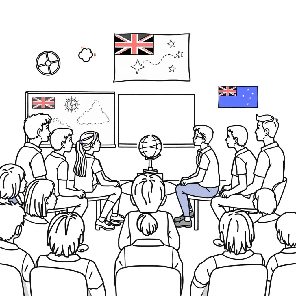Students in discussion circle