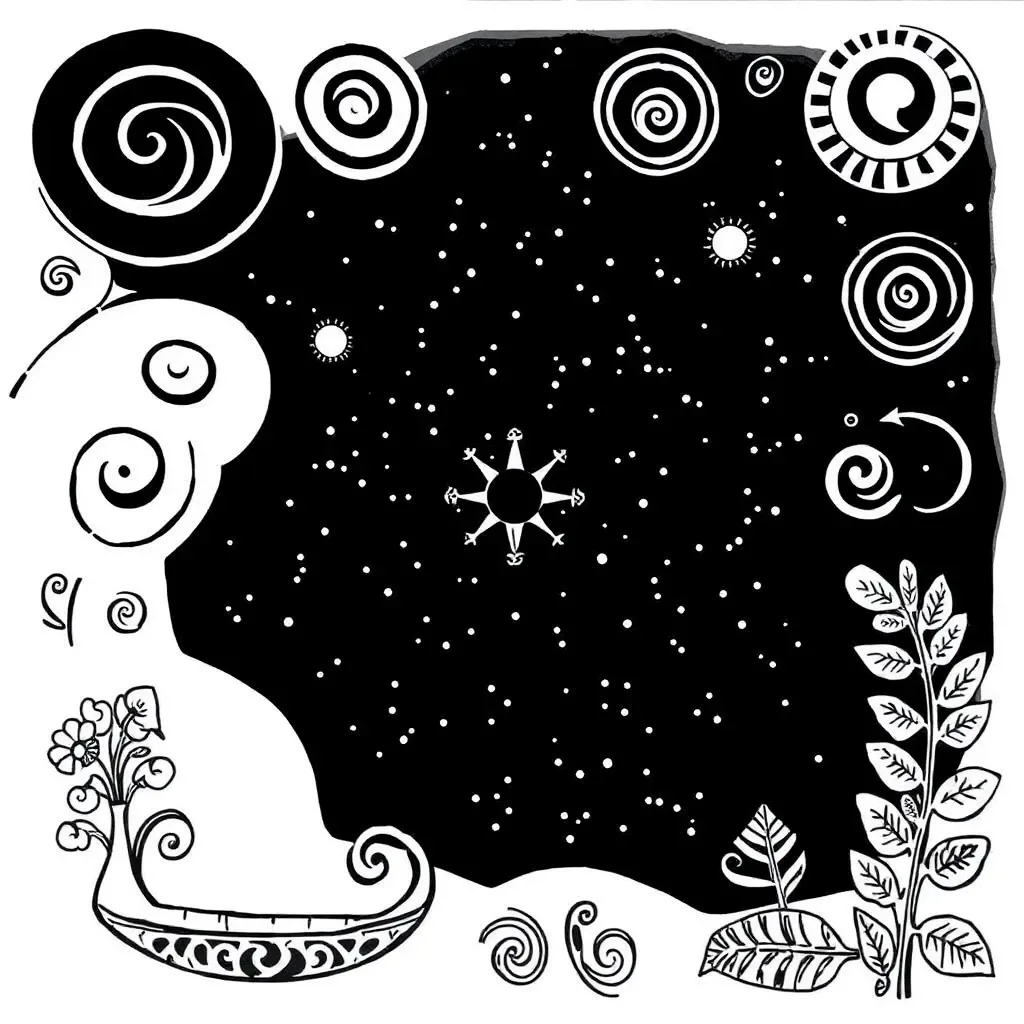 Matariki star cluster illustration