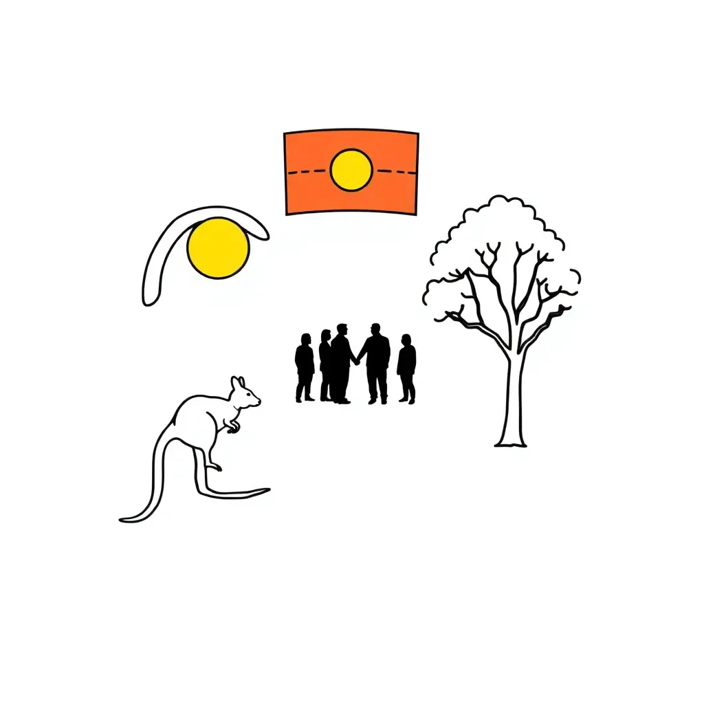 Australian Constitution and voting ballot illustration