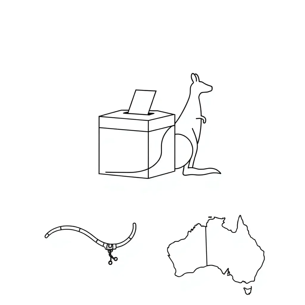 Australian Constitution and voting illustration