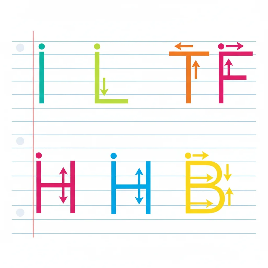 Letter Formation Practice: Straight Letters