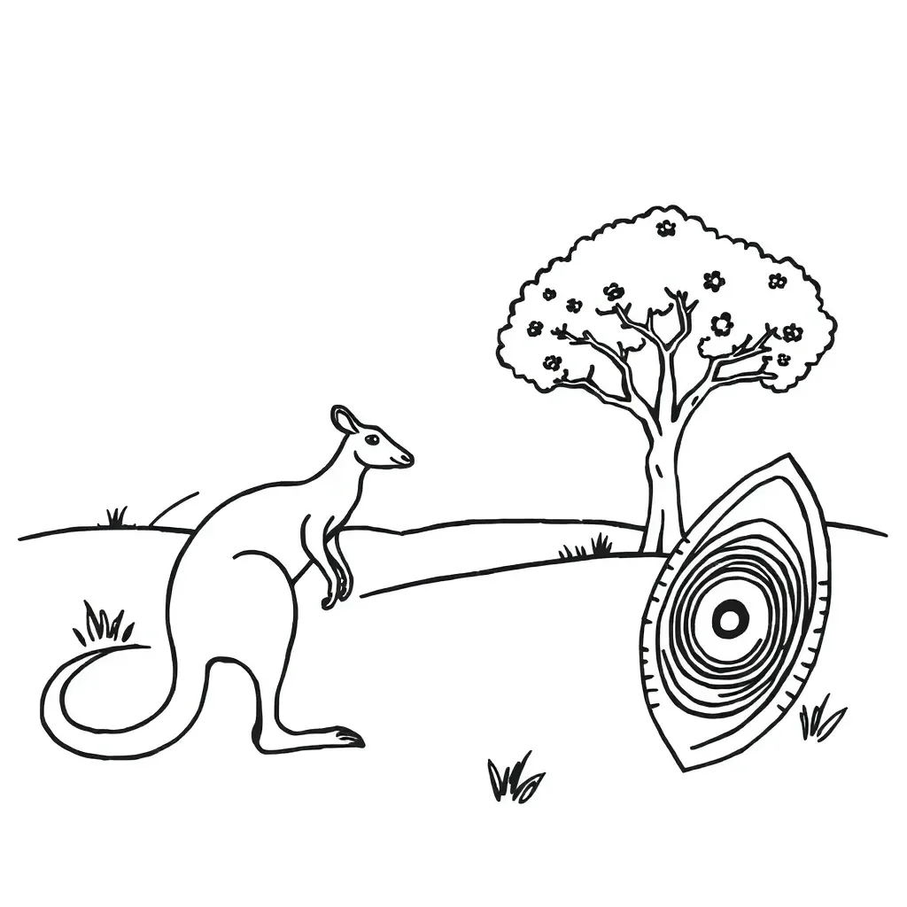 Legal documents and scales of justice illustration