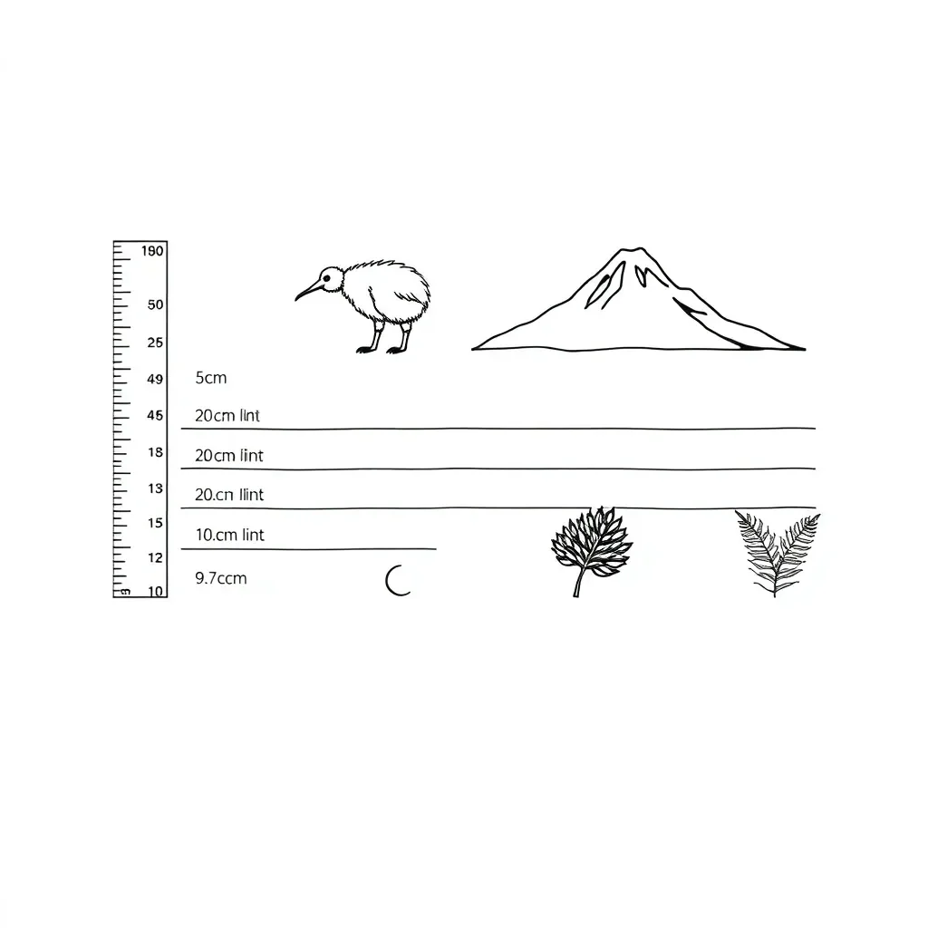 Ruler and measuring lines illustration