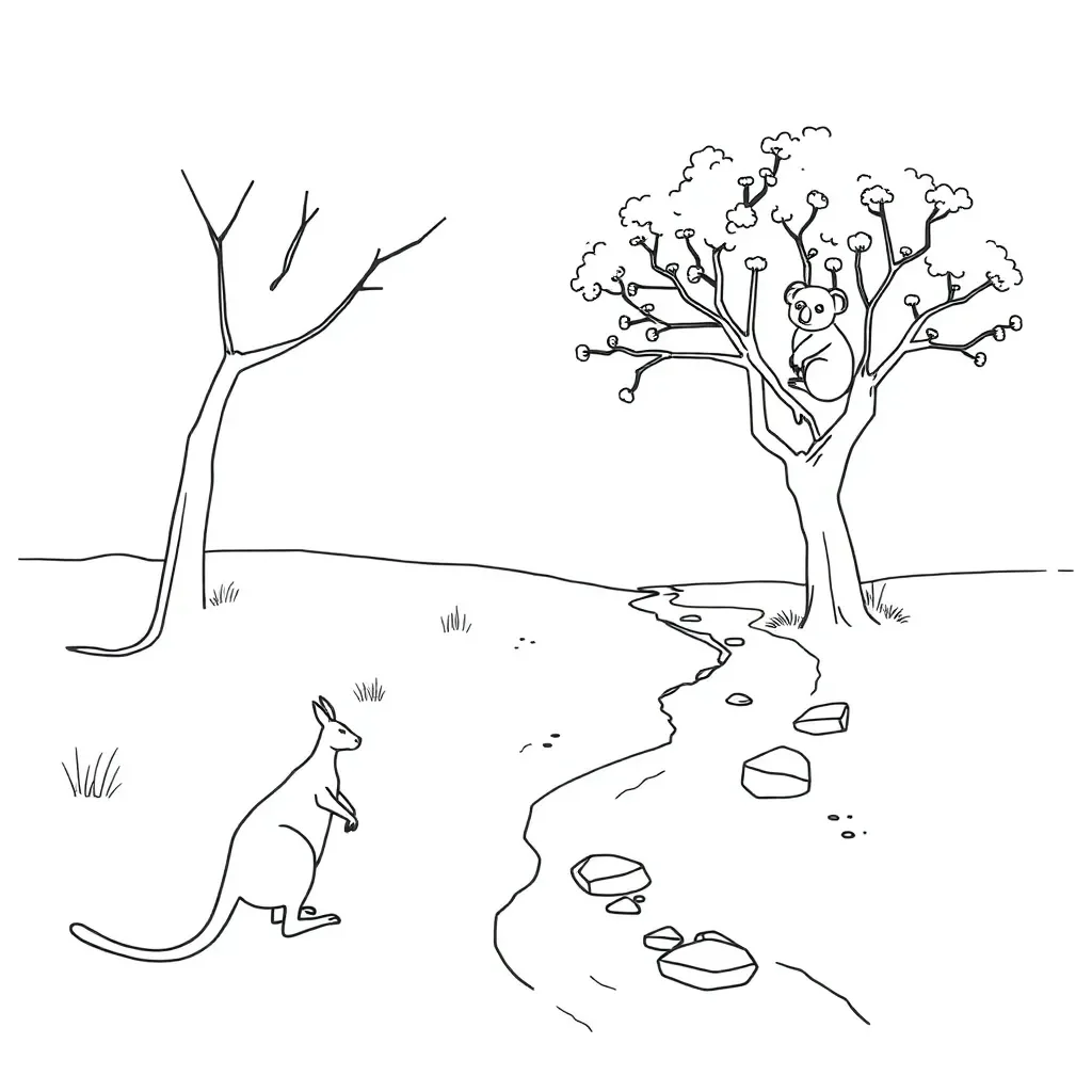Grammar and character analysis illustration