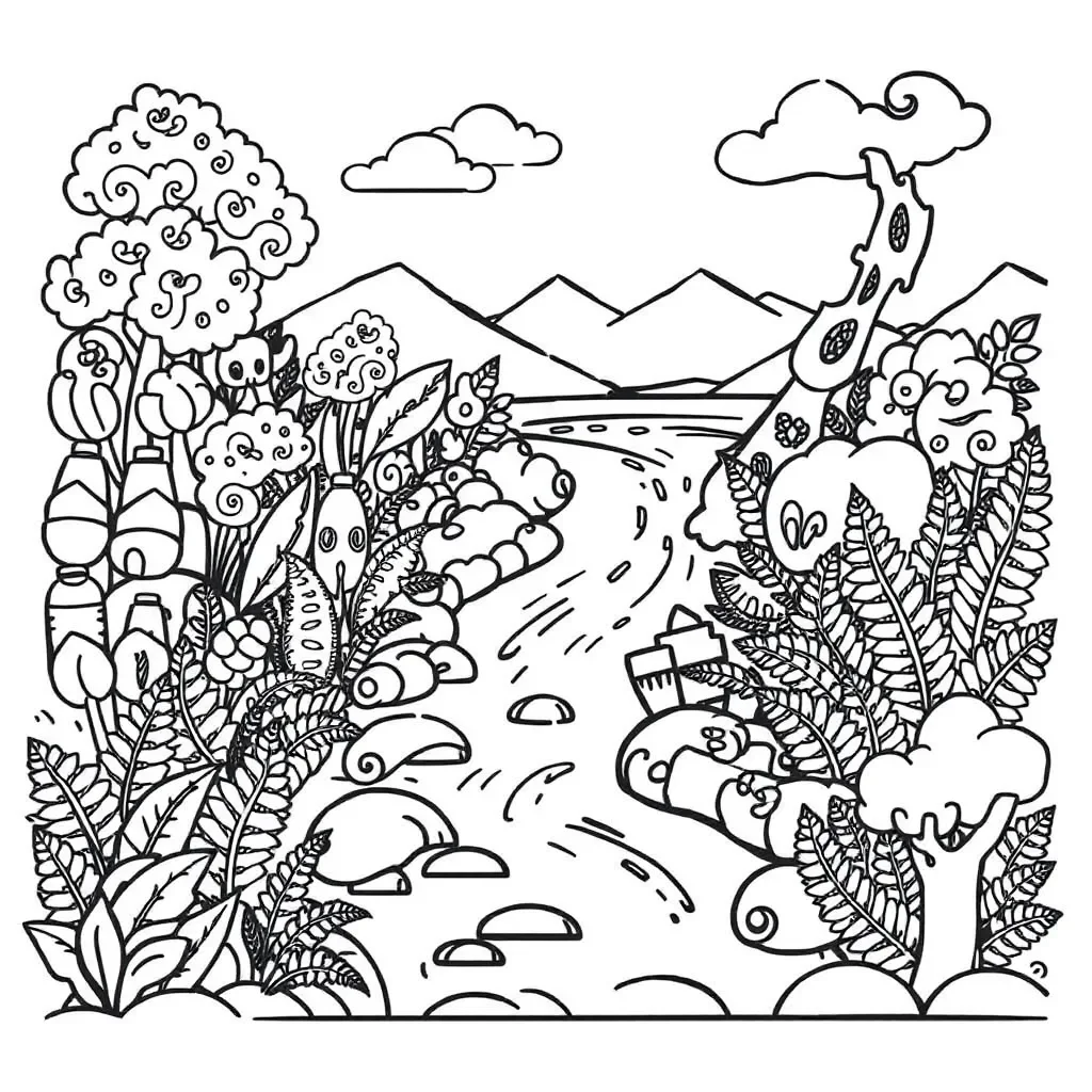 Plants and environment illustration