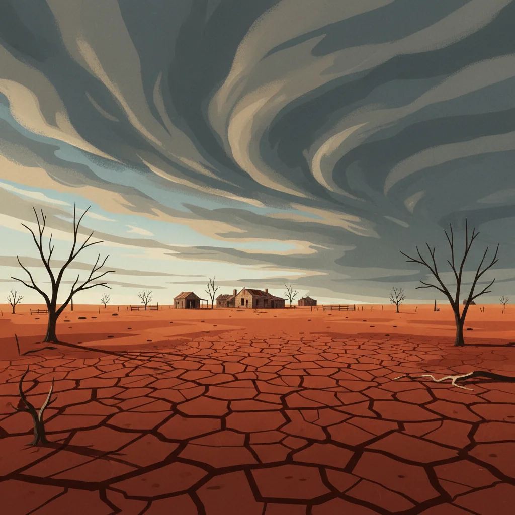 Australian outback landscape with drought conditions
