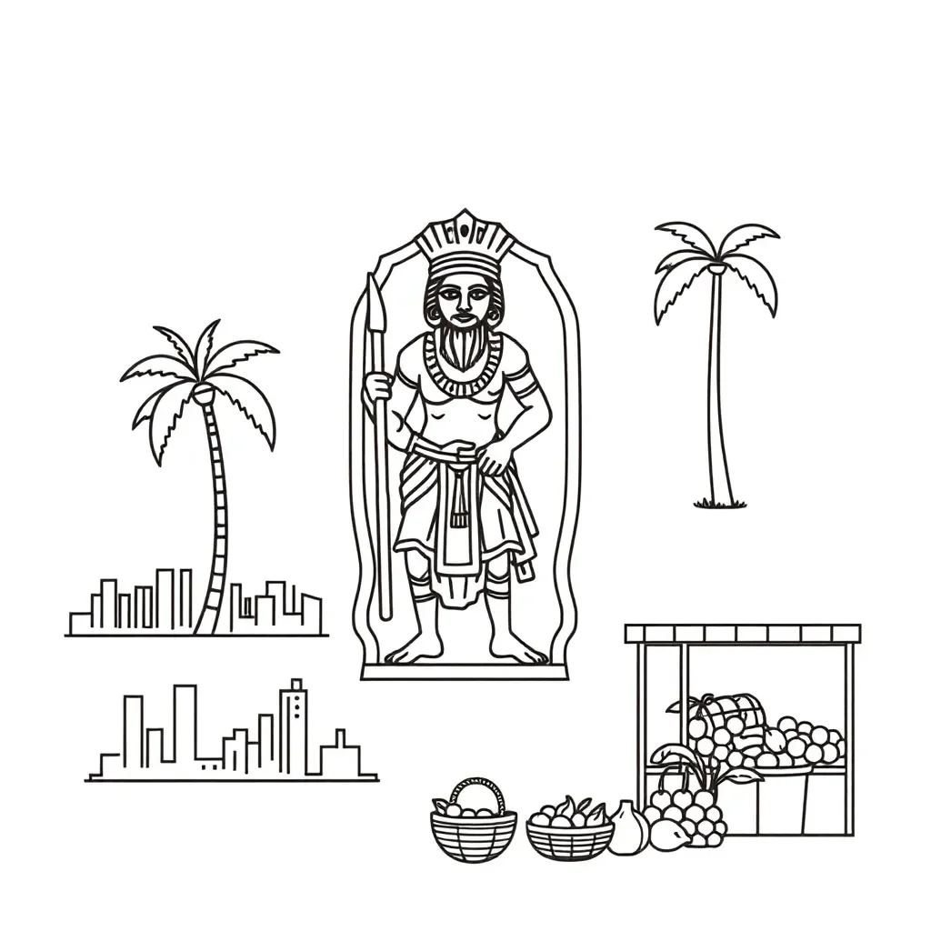 Benin Bronze plaque illustration