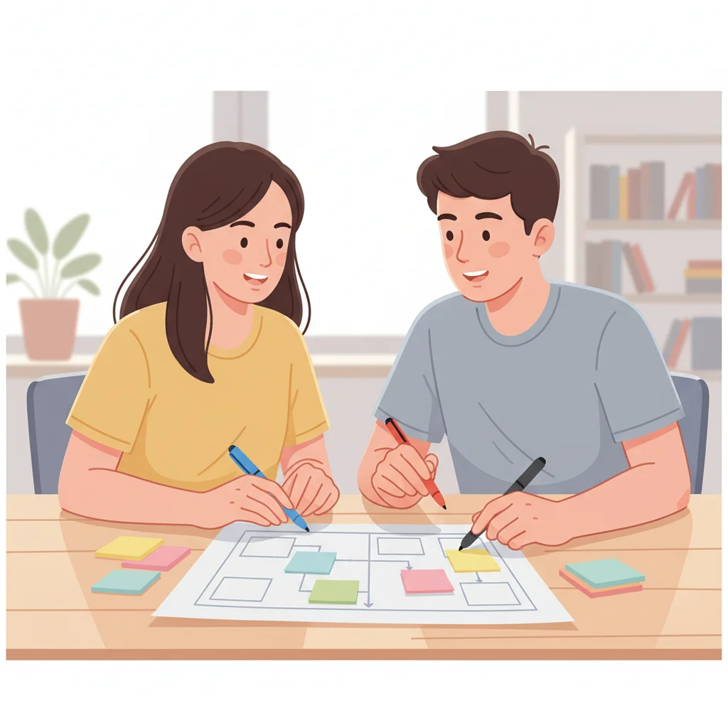 Student writing an essay