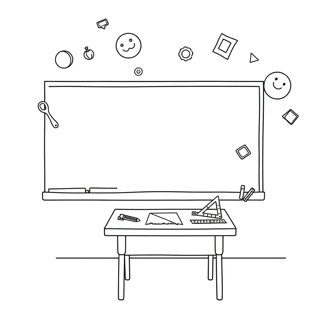 Math symbols and numbers illustration
