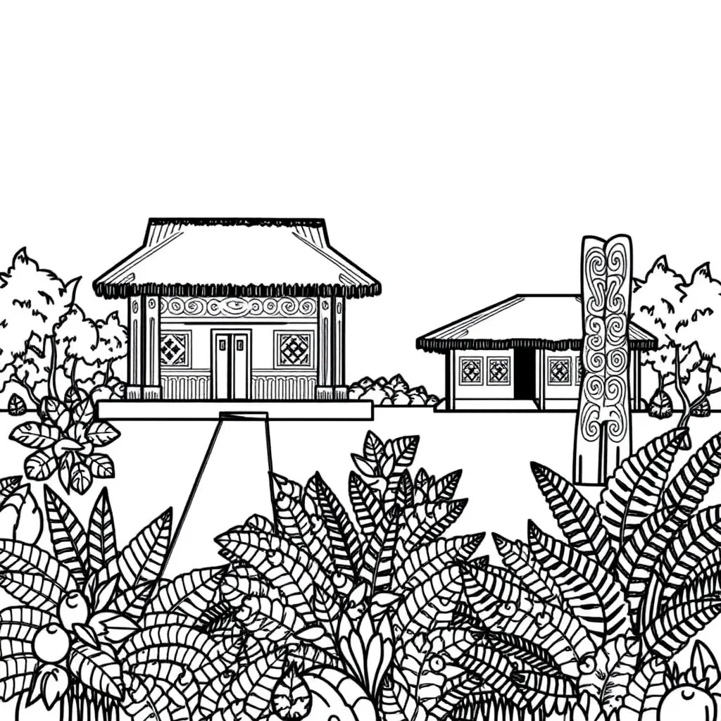 Marae illustration