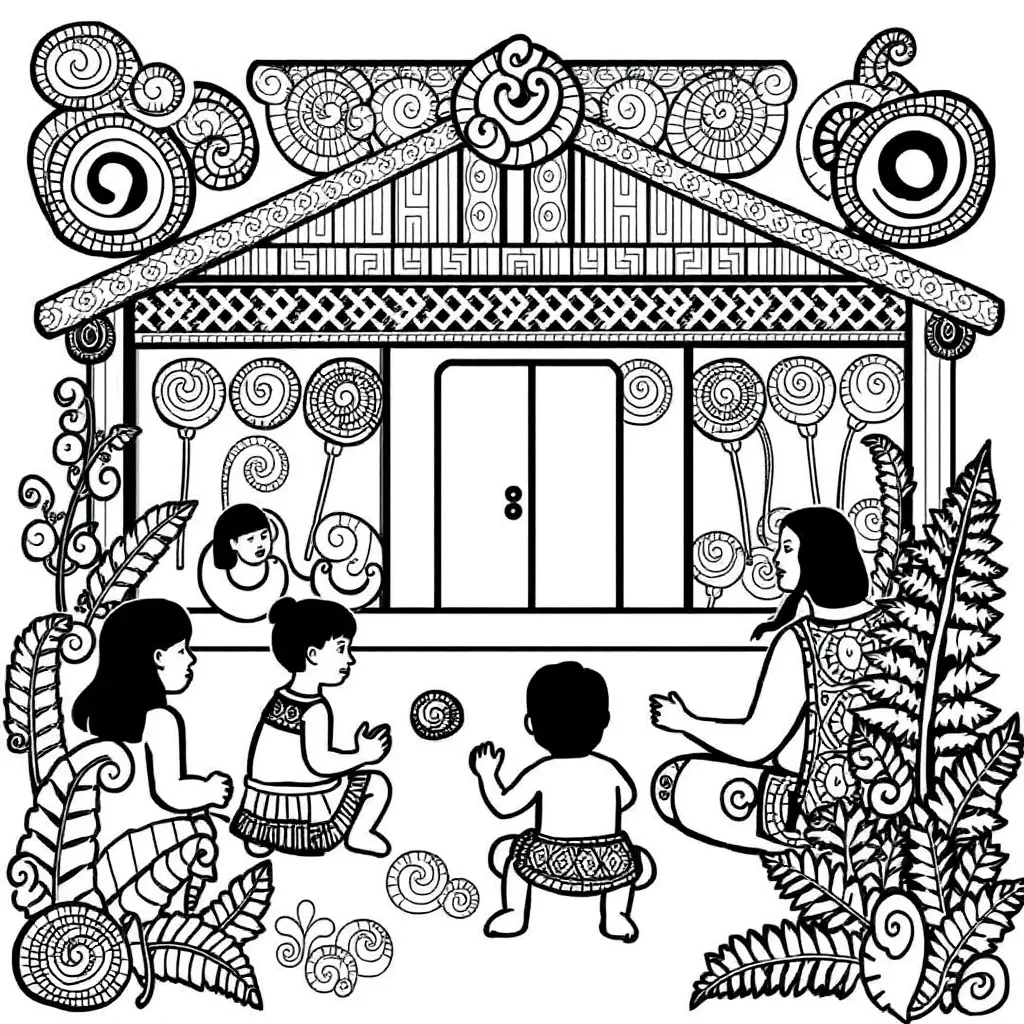 Children counting objects together