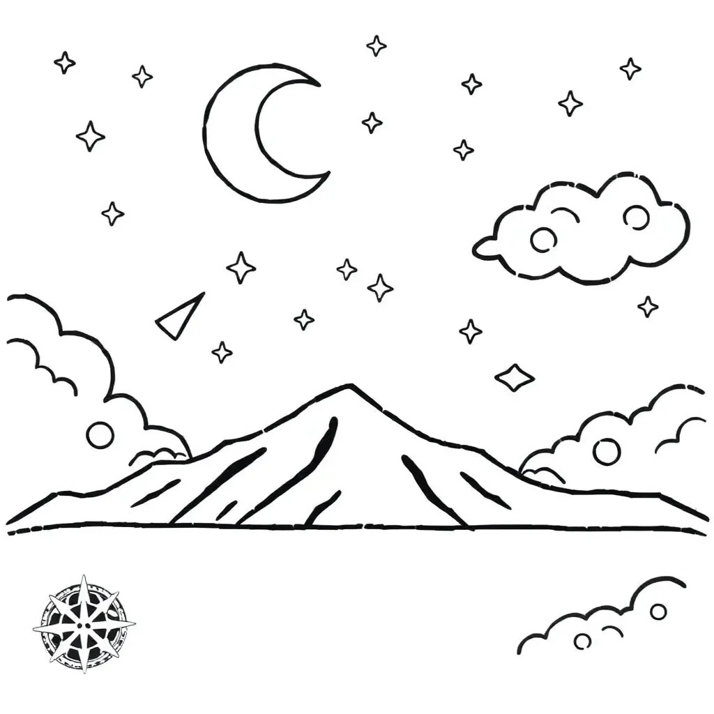 Stars and night sky illustration