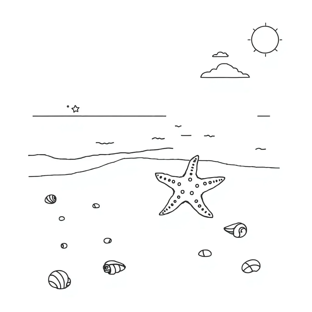 Starfish in a rock pool
