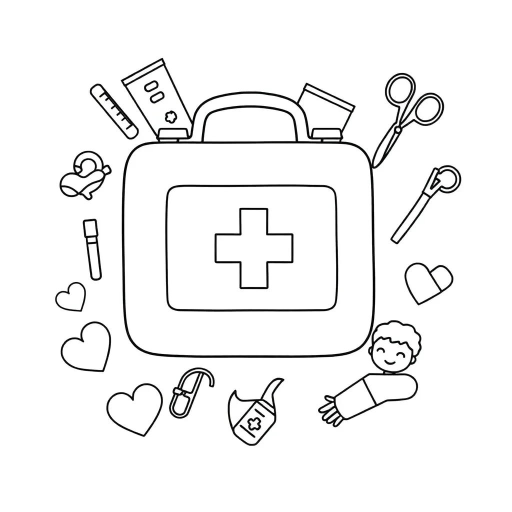 First aid kit illustration
