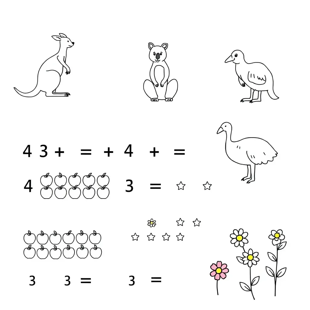 Addition symbols and numbers