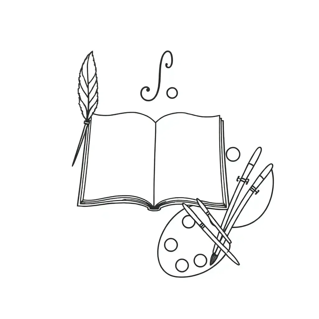 Poetry book with flowing words