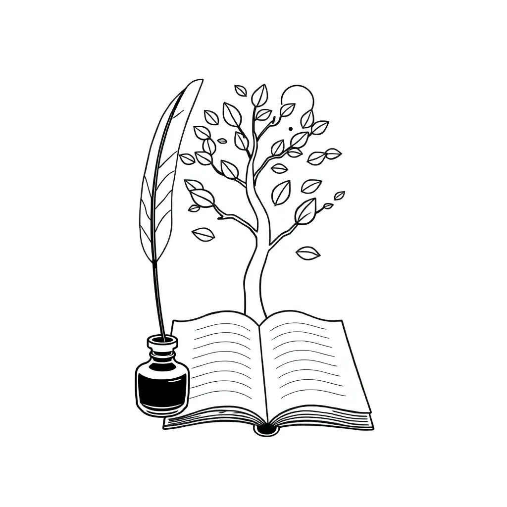 Poetry writing illustration