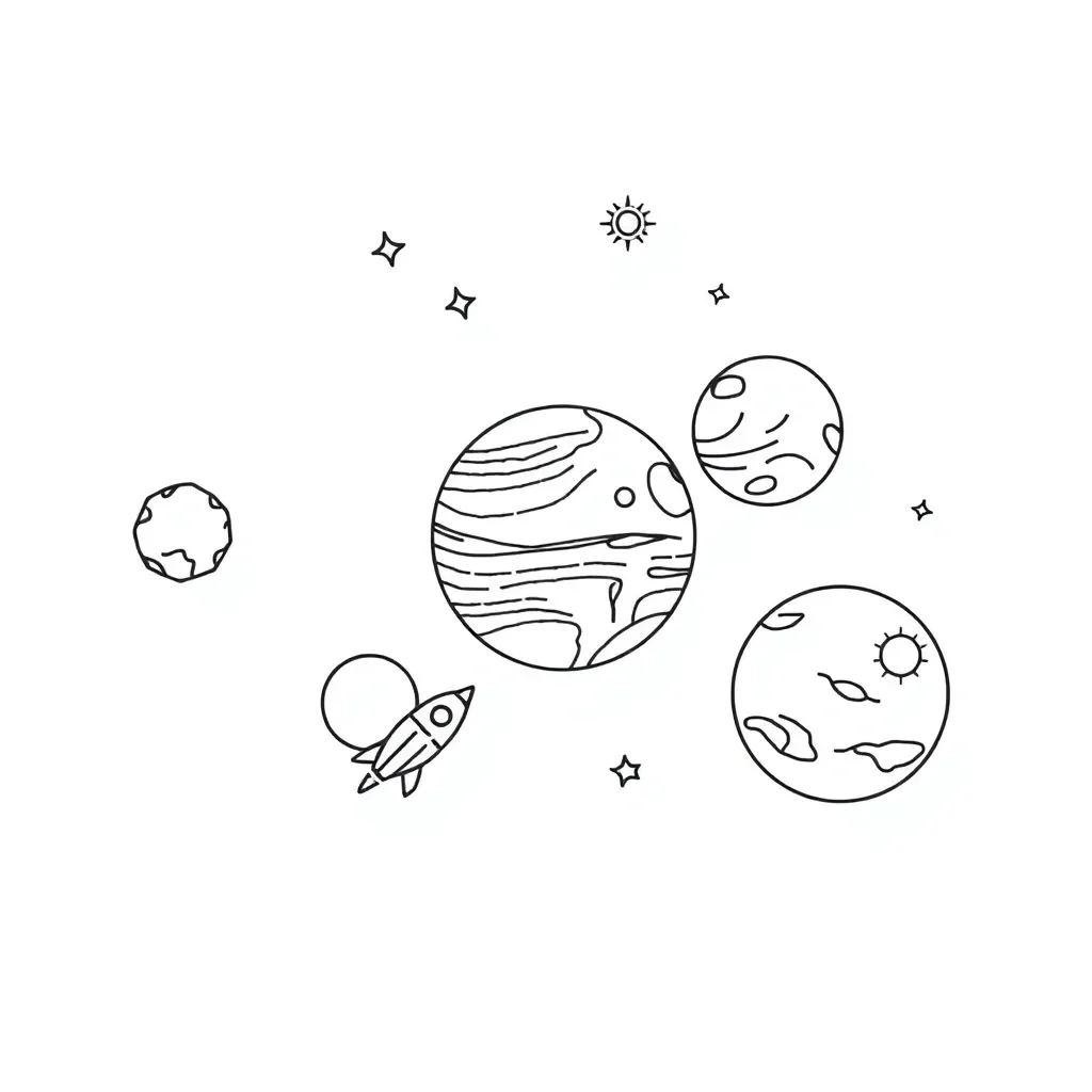Inner planets Mercury, Venus, Earth and Mars