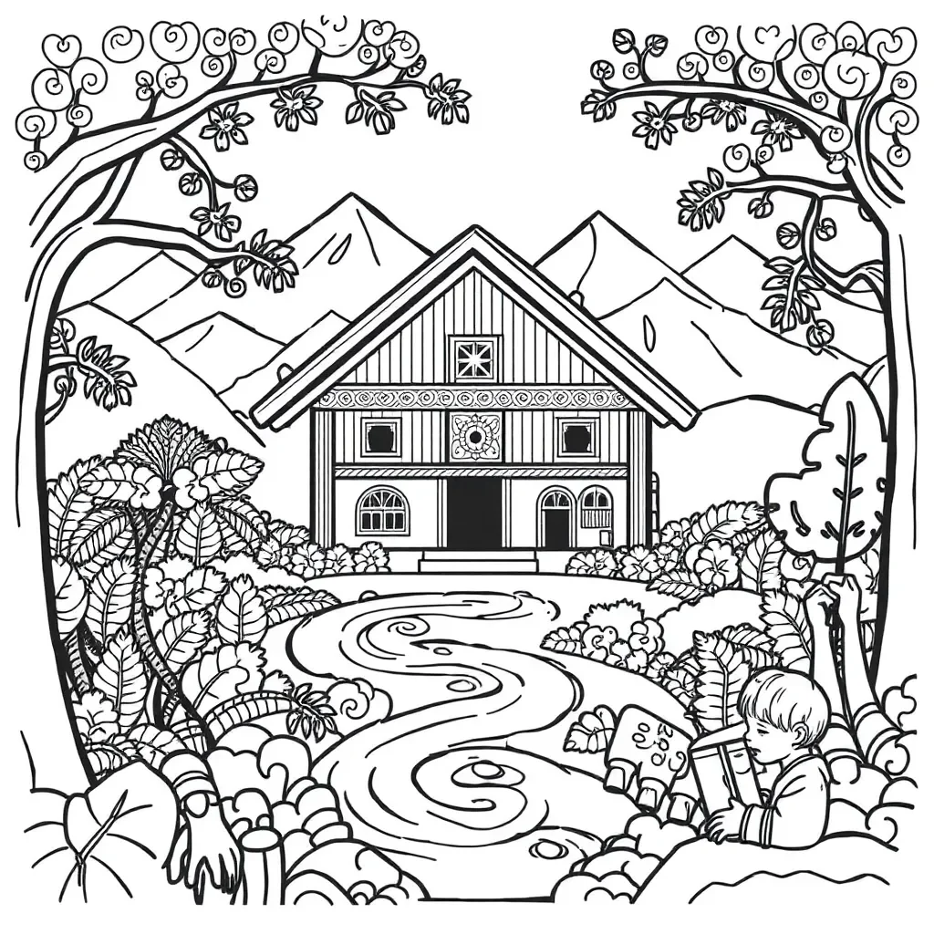 Books and story elements illustration