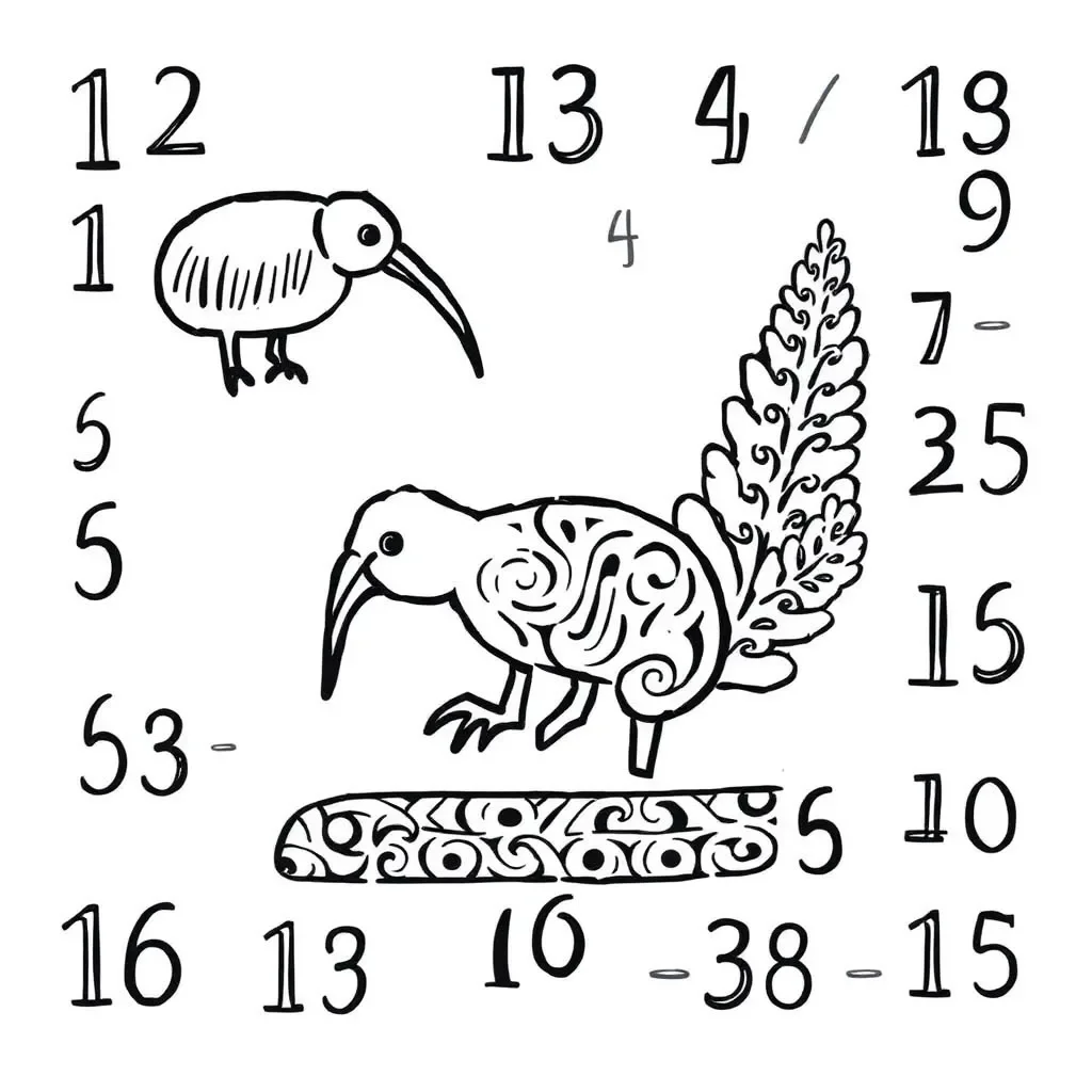 Place value blocks and numbers illustration