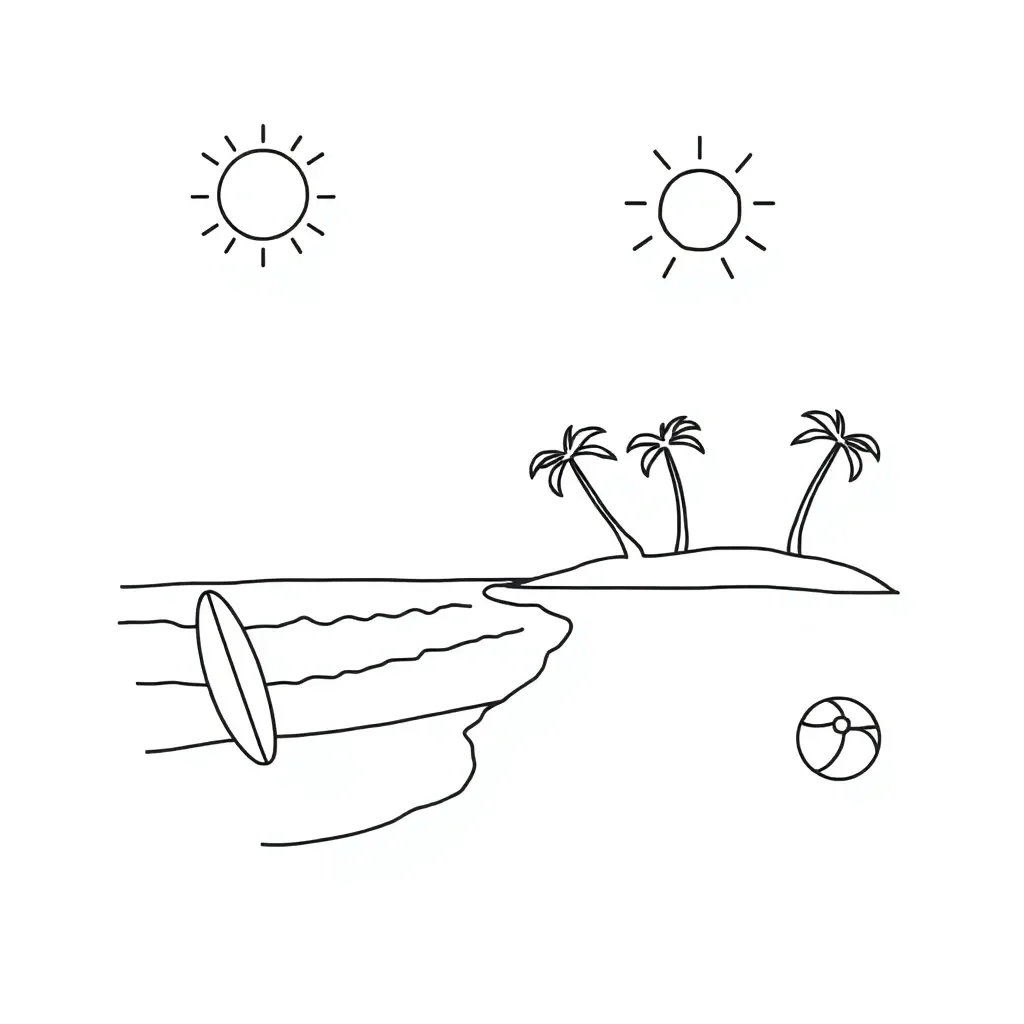 Children playing on holiday at the beach