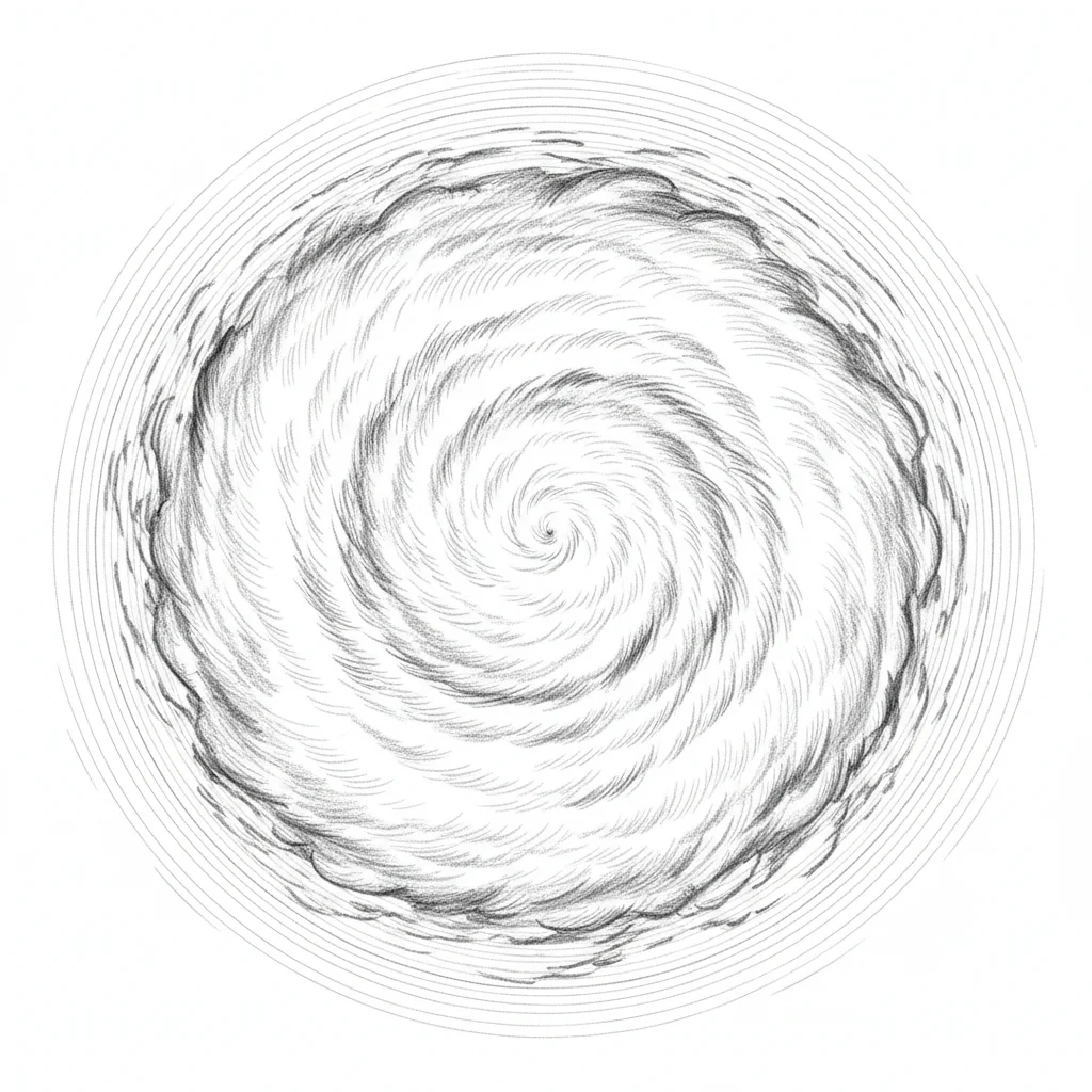 Drawing Hurricanes with Swirling Lines