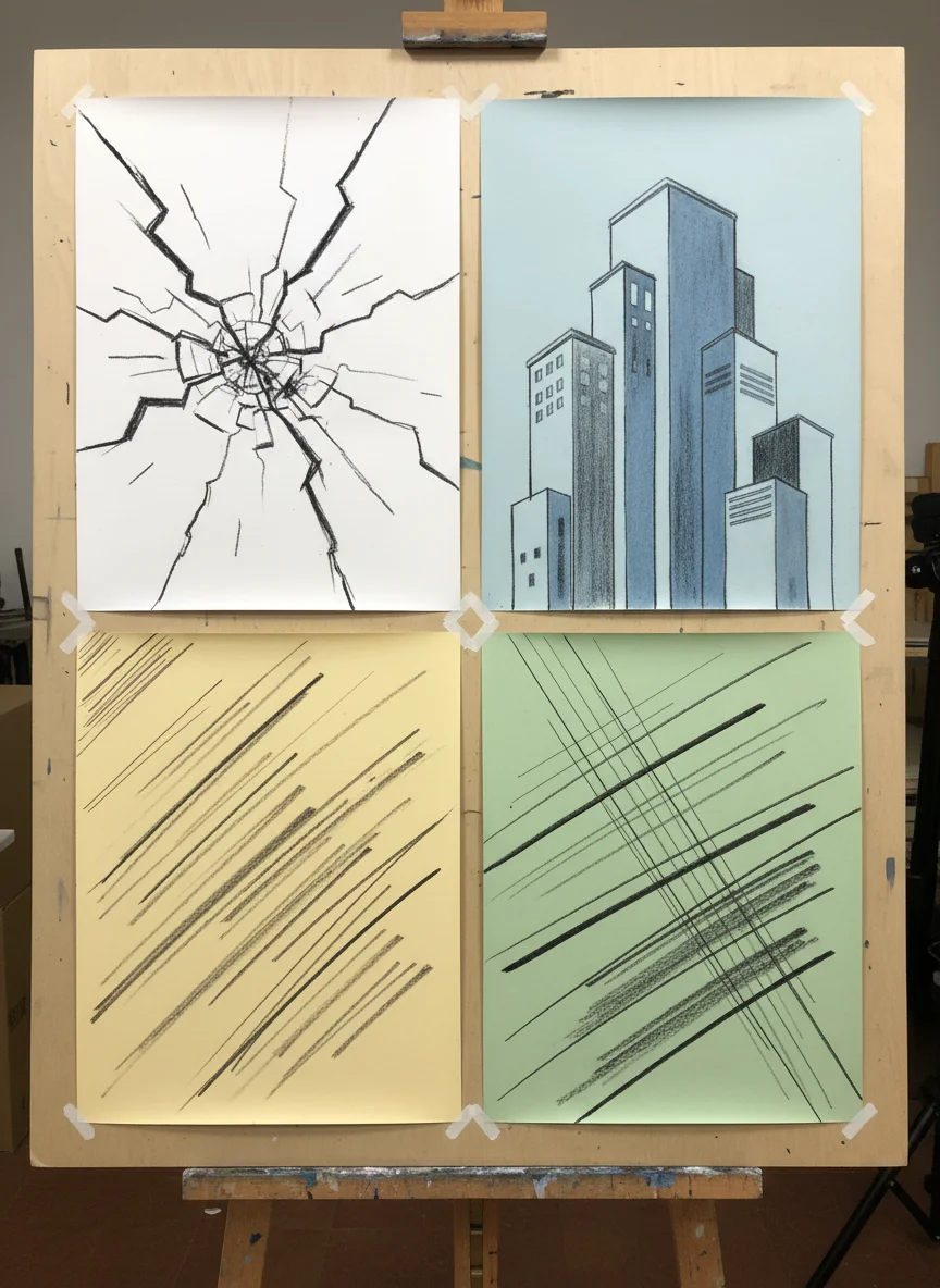 Art Techniques for Earthquake Scenes