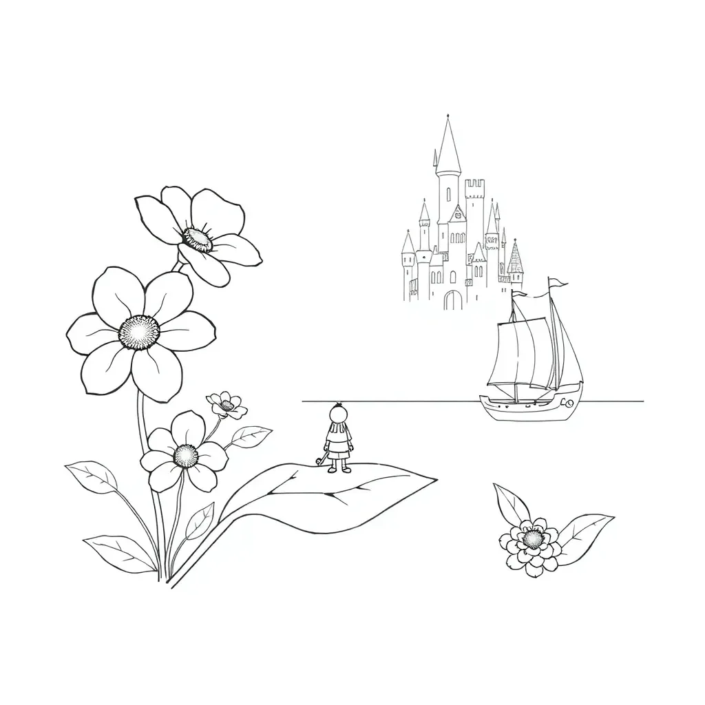 Tiny samurai character illustration