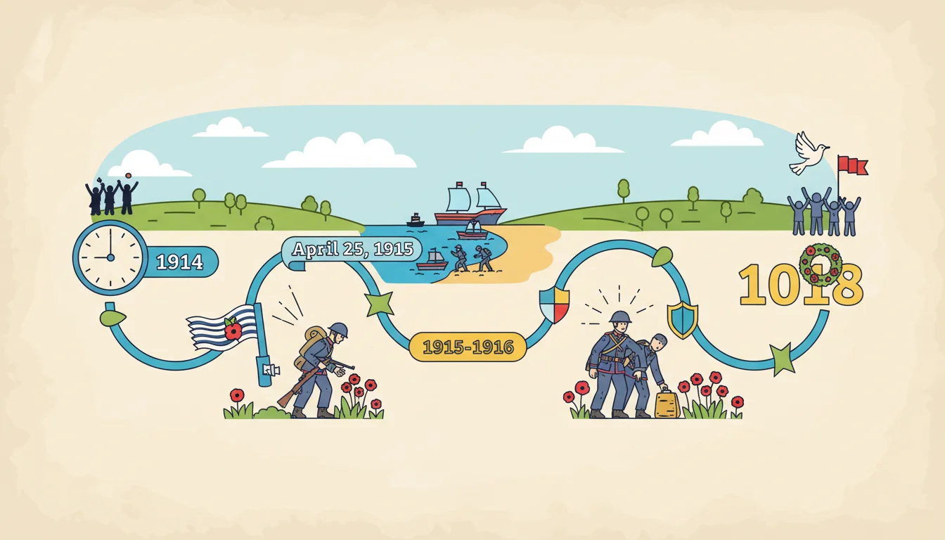 ANZAC Timeline: Key Moments
