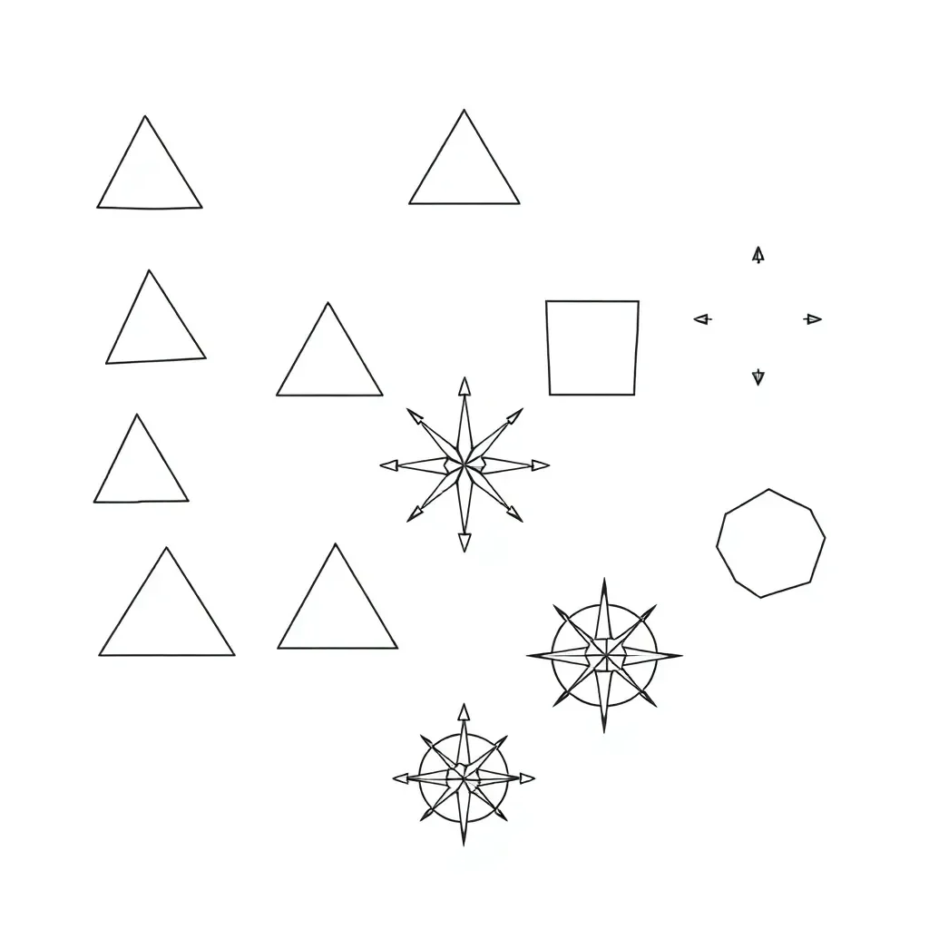 Geometric shapes and angles illustration