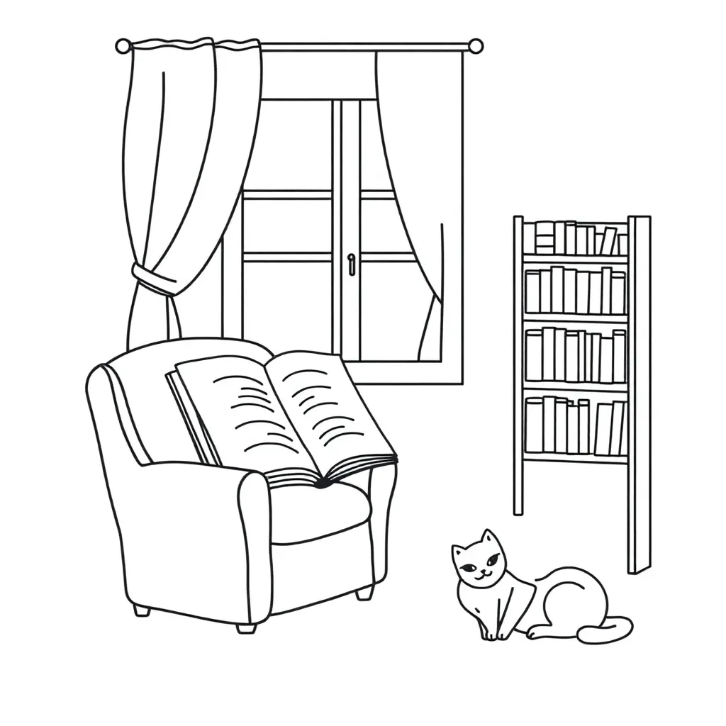 Child reading a book