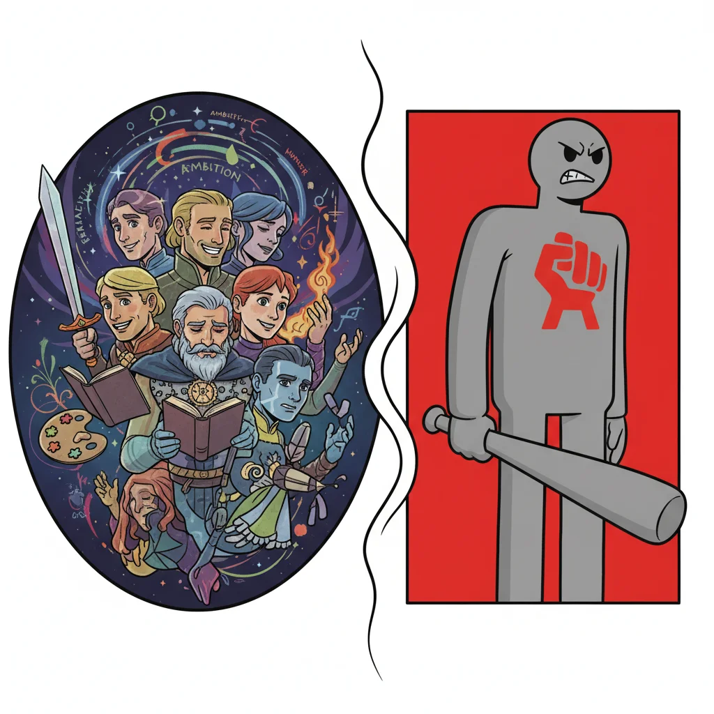 Round vs Flat Characters