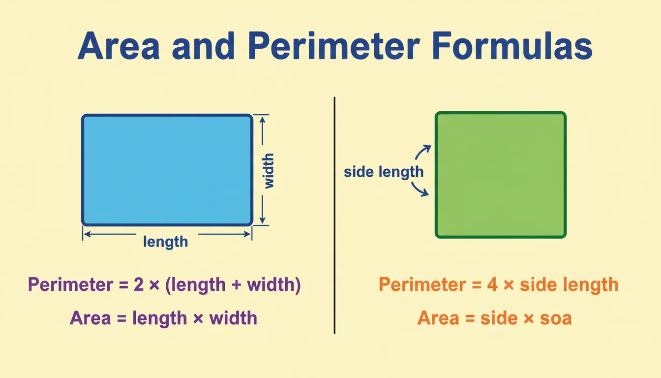 Area and Perimeter Formulas
