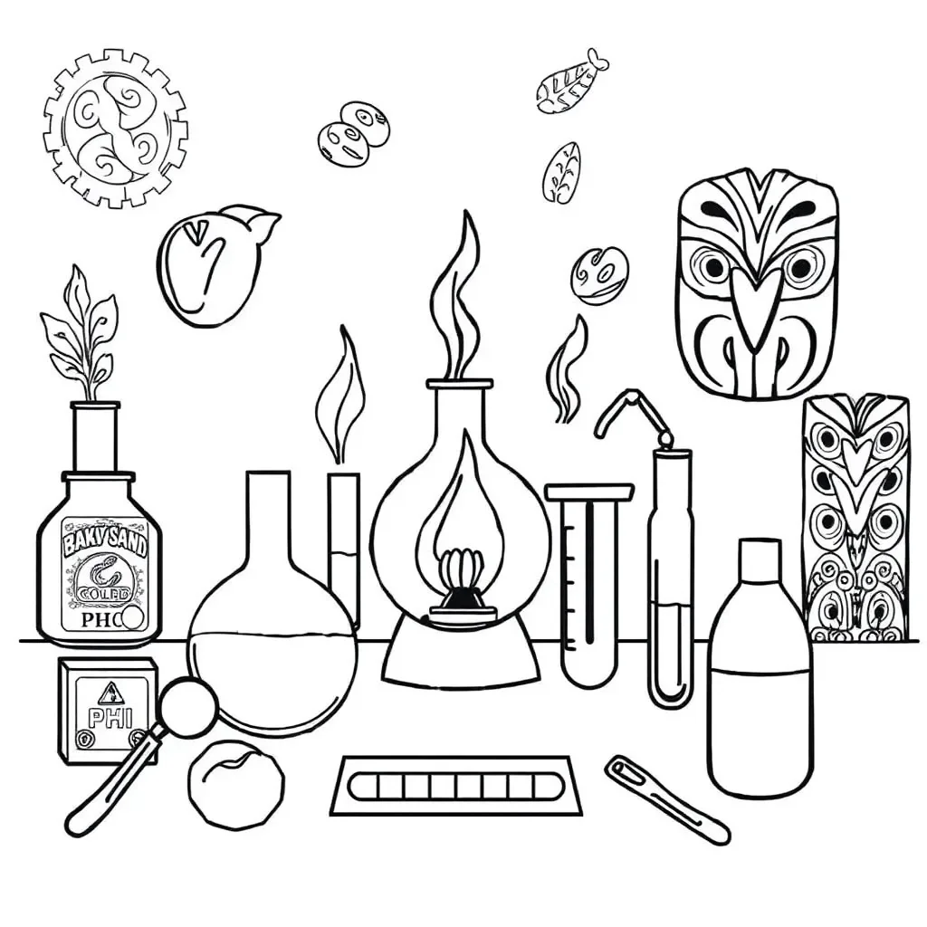 Invisible ink science investigation illustration
