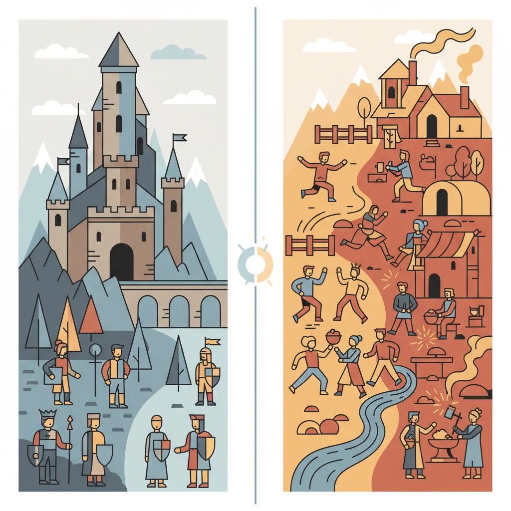 Noun Kingdom vs. Verb Village