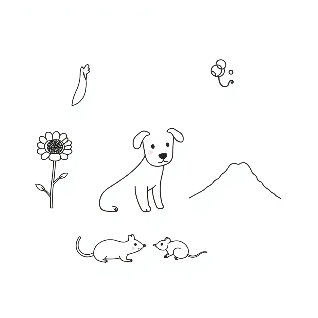 A friendly dog and mouse