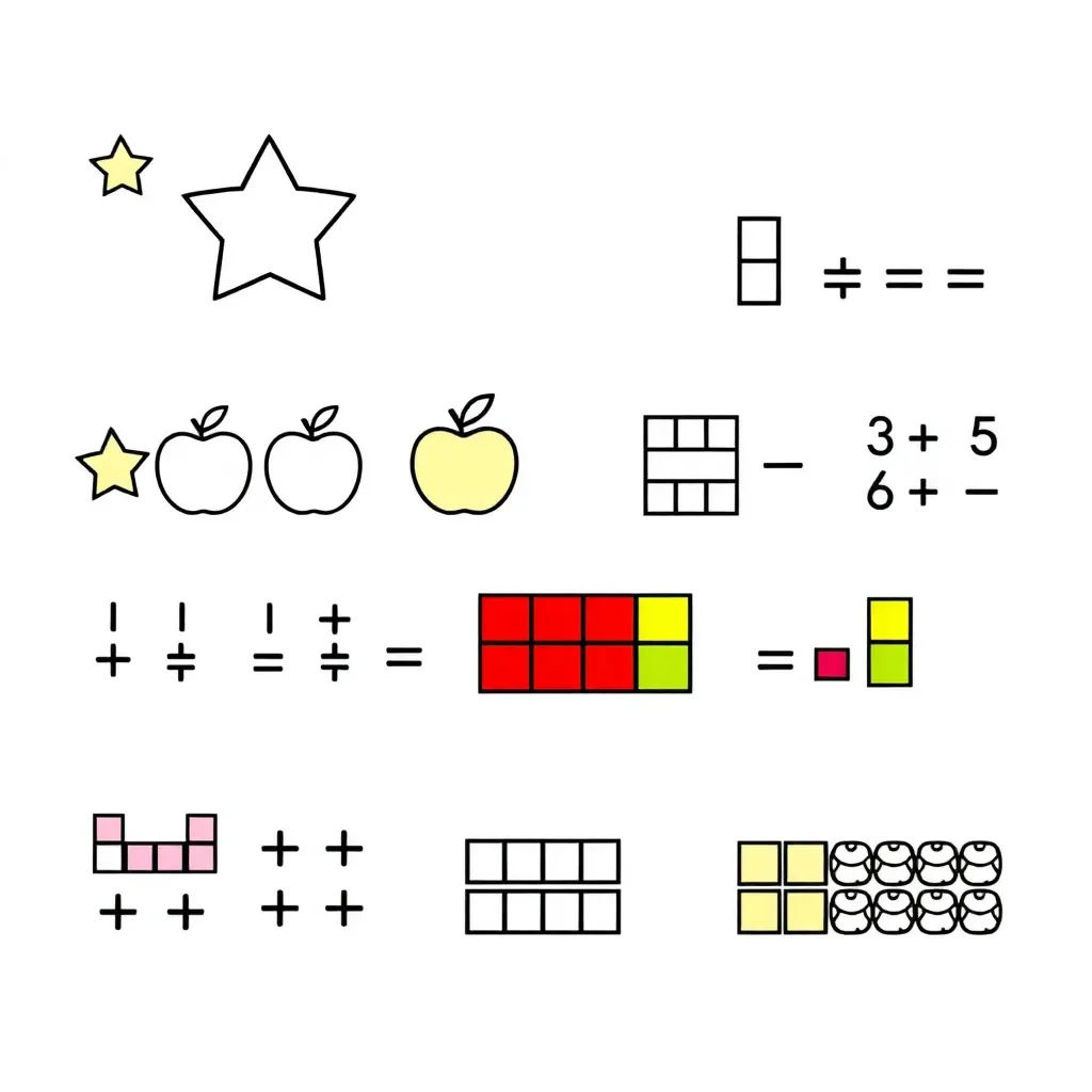 Multiplication cards illustration
