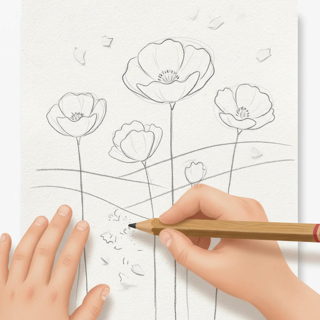 Drawing Our Poppies First