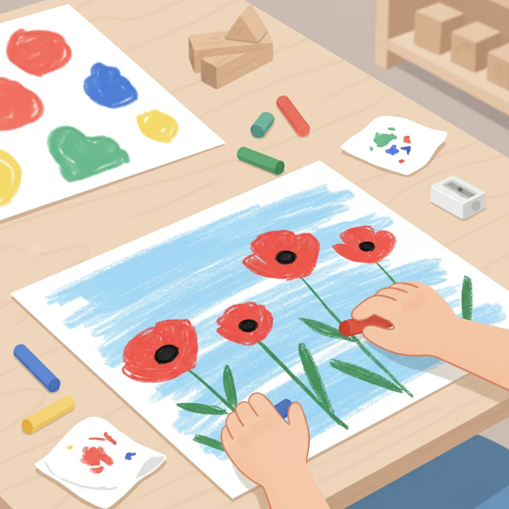 Creating Our ANZAC Poppy Art
