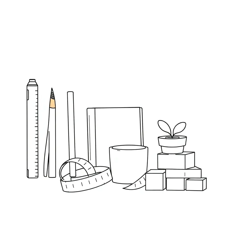 Ruler and measuring tape illustration